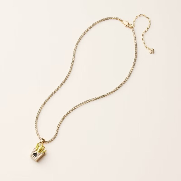 French Fry Charm Tennis Necklace - kate spade new york x Target™ Gold - Picture 2 of 5